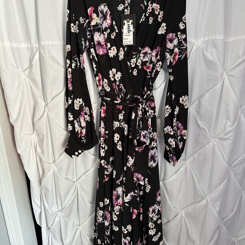 Floral Long Sleeve Maxi Dress